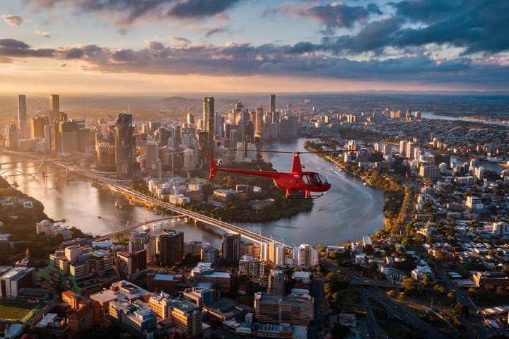 Brisbane City - Private Helicopter Sunset Flight - 25min