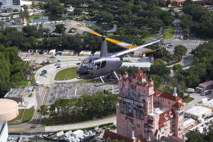 Private Helicopter 77 Miles Fireworks Tour over all Theme Parks