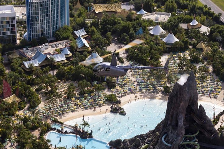 Private Helicopter 77 Miles Fireworks Tour over all Theme Parks