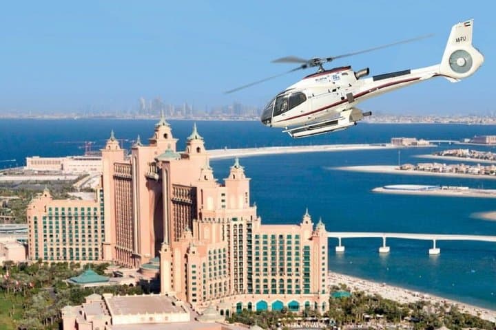 Dubai Iconic Helicopter Ride 12 Minutes with Private Transfers