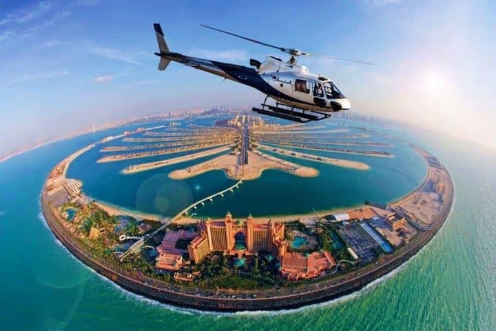Dubai Iconic Helicopter Ride 12 Minutes with Private Transfers