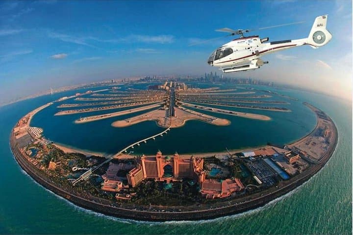Dubai Iconic Helicopter Ride 12 Minutes with Private Transfers