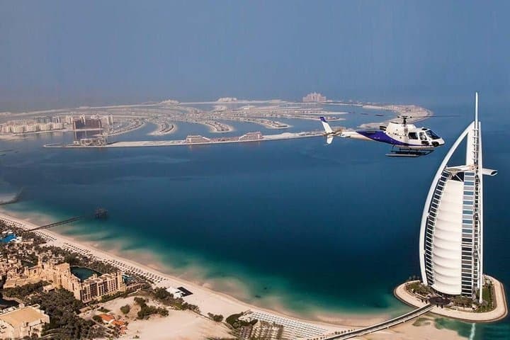 Dubai Iconic Helicopter Ride 12 Minutes with Private Transfers