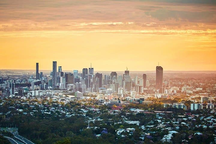 Brisbane City from Mt Cootha in late afternoon