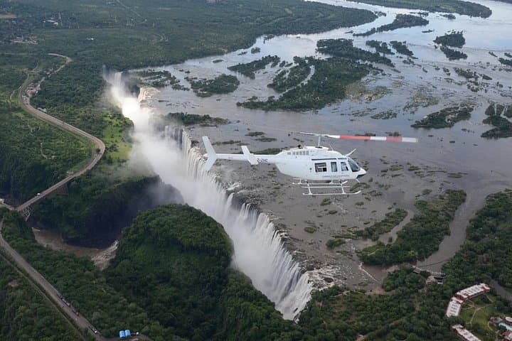 Helicopter Flight - View of the Victoria Falls