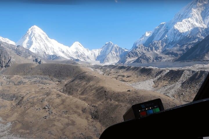 Flying from close to Base Camp