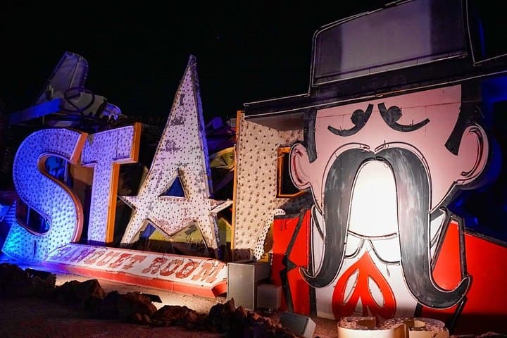 Las Vegas Night Flight by Helicopter with Neon Museum Admission