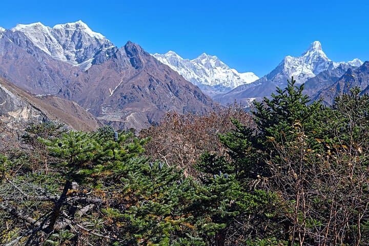 Amazing panoramic view from Everest View Hotel during the Everest Helicopter Tour.